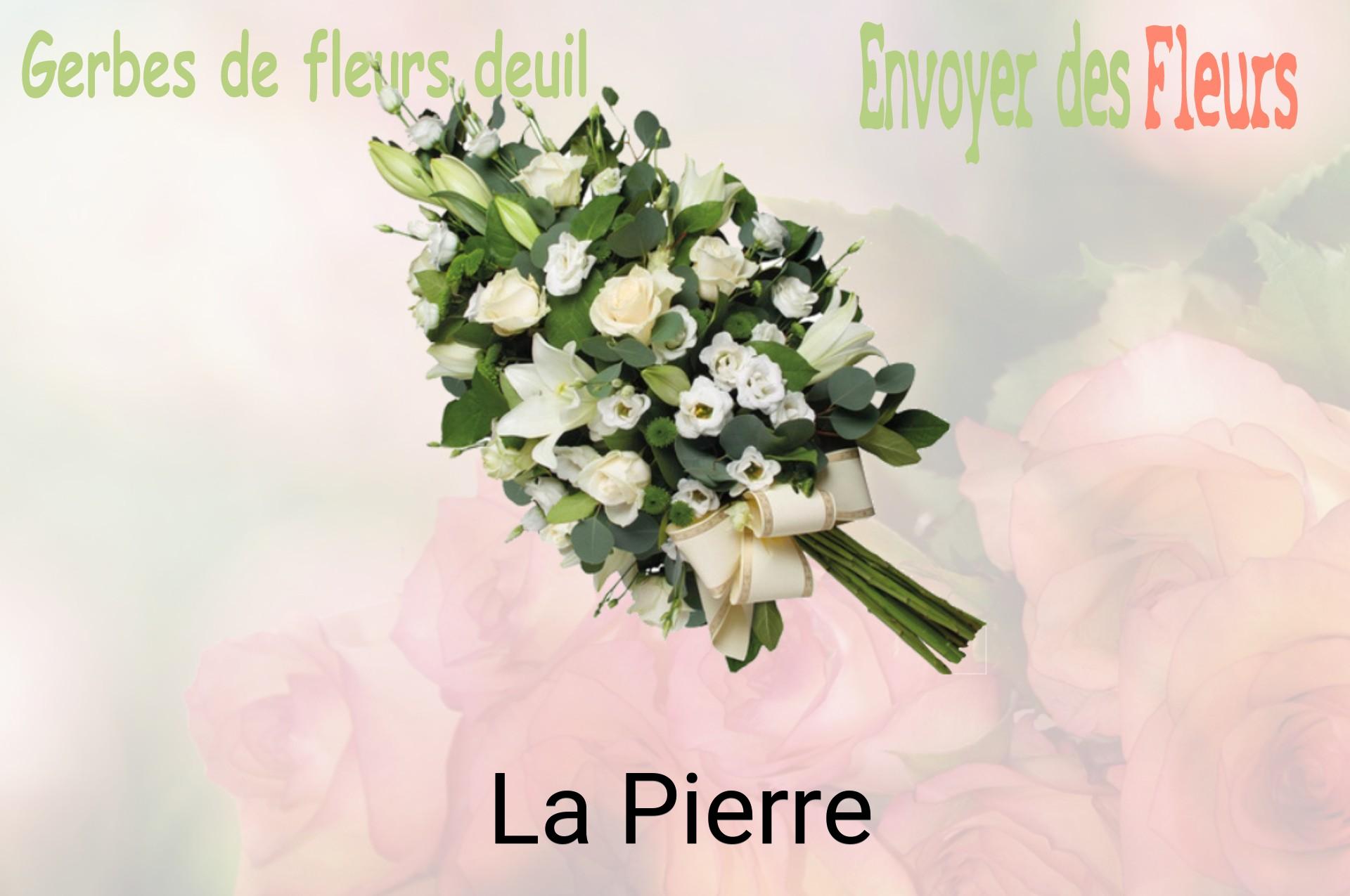 Gerbe de fleurs de deuil livrée à La Pierre